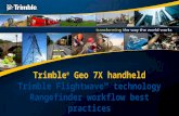 Trimble ® Geo 7X handheld Trimble Flightwave™ technology Rangefinder workflow best practices.