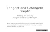 Next  Back Tangent and Cotangent Graphs Reading and Drawing Tangent and Cotangent Graphs Some slides in this presentation contain animation. Slides will.
