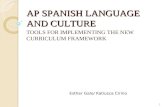 1 AP SPANISH LANGUAGE AND CULTURE TOOLS FOR IMPLEMENTING THE NEW CURRICULUM FRAMEWORK Esther Galo/ Katiusca Cirino.