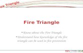Know about the Fire Triangle Understand how knowledge of the fire triangle can be used in fire prevention.