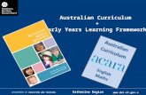 DEPARTMENT OF EDUCATION AND TRAINING  Australian Curriculum + Early Years Learning Framework Katherine Region.