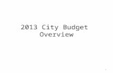 2013 City Budget Overview 1. 2013 City Budget Overview The Bill Frost Memorial PowerPoint 2.