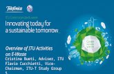 Cristina Bueti, Adviser, ITU Flavio Cucchietti, Vice-Chairman, ITU-T Study Group 5 Overview of ITU Activities on E-Waste.