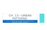 KI 2: WHERE ARE PEOPLE DISTRIBUTED WITHIN URBAN AREAS? CH. 13—URBAN PATTERNS.