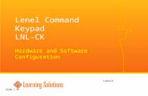 Lenel Command Keypad LNL-CK Hardware and Software Configuration Slide 1 of.