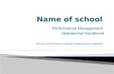Performance Management Operational Handbook Policies and Procedures relating to Appraisal and Capability.