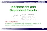 40S Applied Math Mr. Knight – Killarney School Slide 1 Unit: Probability Lesson: PR-5 Independent and Dependent Events Independent and Dependent Events.
