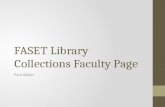 FASET Library Collections Faculty Page Pam Bolan.