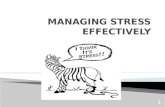 1. TO LEARN:  TO RECOGNIZE YOUR STRESS SYMPTOMS  YOU DO HAVE SOME CONTROL OVER YOUR STRESS  HOW TO RECOGNIZE AND USE THIS CONTROL  ADDITIONAL COPING.