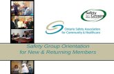 Safety Group Orientation for New & Returning Members.
