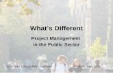 What’s Different Project Management in the Public Sector John Alley, Director PMO, McMaster PSPMF - Sept 2008.