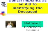 Radiographic Recognition of Dental Implants as an Aid to Identifying the Deceased Nattawut Rodchom No 51312310.