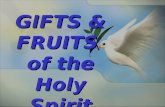 GIFTS & FRUITS of the Holy Spirit. Spiritual Gifts Scriptural Foundation There are different gifts but the same Spirit; there are different ministries.