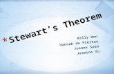 * In geometry, Stewart's Theorem is named in honor of the Scottish mathematician Matthew Stewart. He published this theorem in 1746. It is also known.
