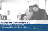 Microsoft Dynamics® SL Customization Manager and Professional Service Tools Library.