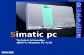 SIMATIC Microbox PC 420 Automation and Drives imatic pc Technical Information SIMATIC Microbox PC 427B s