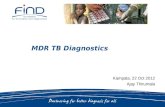 Kampala, 22 Oct 2012 Ajay Thirumala MDR TB Diagnostics.