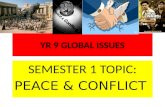 YR 9 GLOBAL ISSUES SEMESTER 1 TOPIC: PEACE & CONFLICT.
