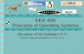 EEE 435 Principles of Operating Systems Structure of I/O Software Pt II (Modern Operating Systems 5.3.3 & 5.3.4)