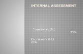Coursework (SL) 25% Coursework (HL) 20%.  The purpose of the internally assessed coursework is to amplify, reinforce and extend the principal geographical.