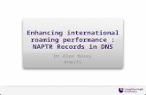 Enhancing international roaming performance : NAPTR Records in DNS Dr Alan Buxey #nws41.