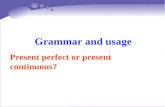 Grammar and usage Present perfect or present continuous?
