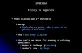 SPH3UW Today’s Agenda l More discussion of dynamics  Recap  Equivalence principle (inertial vs gravitational mass) Free Body Diagram  The Free Body.