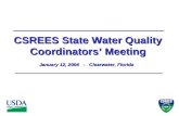CSREES State Water Quality Coordinators’ Meeting January 12, 2004 - Clearwater, Florida.