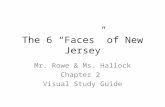 The 6 “Faces” of New Jersey Mr. Rowe & Ms. Hallock Chapter 2 Visual Study Guide.