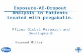 Exposure-AE-Dropout Analysis in Patients treated with pregabalin. Raymond Miller Pfizer Global Research and Development.