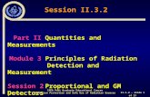 3/2003 Rev 1 II.3.2 – slide 1 of 27 Part IIQuantities and Measurements Module 3Principles of Radiation Detection and Measurement Session 2Proportional.