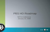 PBS HD Roadmap NETA Conference January 23, 2008. HD: The New Standard “Why can’t I find my PBS shows in HD?” Matching other broadcasters’ HD model Aggressive.
