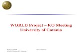 Roma 17/10/08 WORLD Project KO Meeting Laura Galluccio WORLD Project – KO Meeting University of Catania.