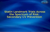 Statin Landmark Trials Across the Spectrum of Risk: Secondary CV Prevention.
