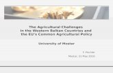 The Agricultural Challenges in the Western Balkan Countries and the EU‘s Common Agricultural Policy University of Mostar F. Fischler Mostar, 21 May 2010.