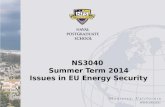 NS3040 Summer Term 2014 Issues in EU Energy Security.