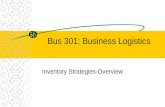 Bus 301: Business Logistics Inventory Strategies-Overview.