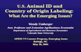 U.S. Animal ID and Country of Origin Labeling : What Are the Emerging Issues? Wendy Umberger Asst. Professor and Extension Agribusiness Economist Department.