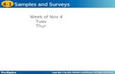 Pre-Algebra 4-1 Samples and Surveys Week of Nov 4 Tues Thur.