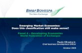 Emerging Market Economies: Does this classification still make sense? Panel 4 – Developing Economies World Federation of Exchanges Paulo Oliveira Jr. Chief.