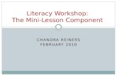 CHANDRA REINERS FEBRUARY 2010 Literacy Workshop: The Mini-Lesson Component.