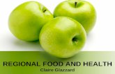 REGIONAL FOOD AND HEALTH Claire Glazzard. Good Nutrition Good nutrition helps protects against diabetes, coronary heart disease, stroke and some cancers.