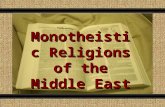 Monotheistic Religions of the Middle East Comunicación y Gerencia.