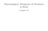 Physiological Response of Newborn to Birth Chapter 23.