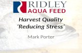 Harvest Quality ‘Reducing Stress’ Mark Porter. Industry threats Differentiating Australian Barramundi Harvest methods Stress Measuring harvest stress.