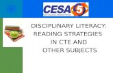 DISCIPLINARY LITERACY: READING STRATEGIES IN CTE AND OTHER SUBJECTS 1.