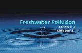 Chapter 3 Section 3. What is pollution? Water pollution is the addition of any substance that has a negative effect on water or the living things that.