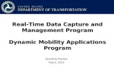 Quarterly Review May 8, 2012 Real-Time Data Capture and Management Program Dynamic Mobility Applications Program.