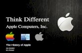 The History of Apple Joe Student Mr. Pickard Think Different Apple Computers, Inc.