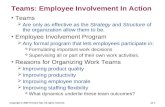 Copyright © 2004 Prentice Hall. All rights reserved.13–1 Teams: Employee Involvement In Action Teams  Are only as effective as the Strategy and Structure.